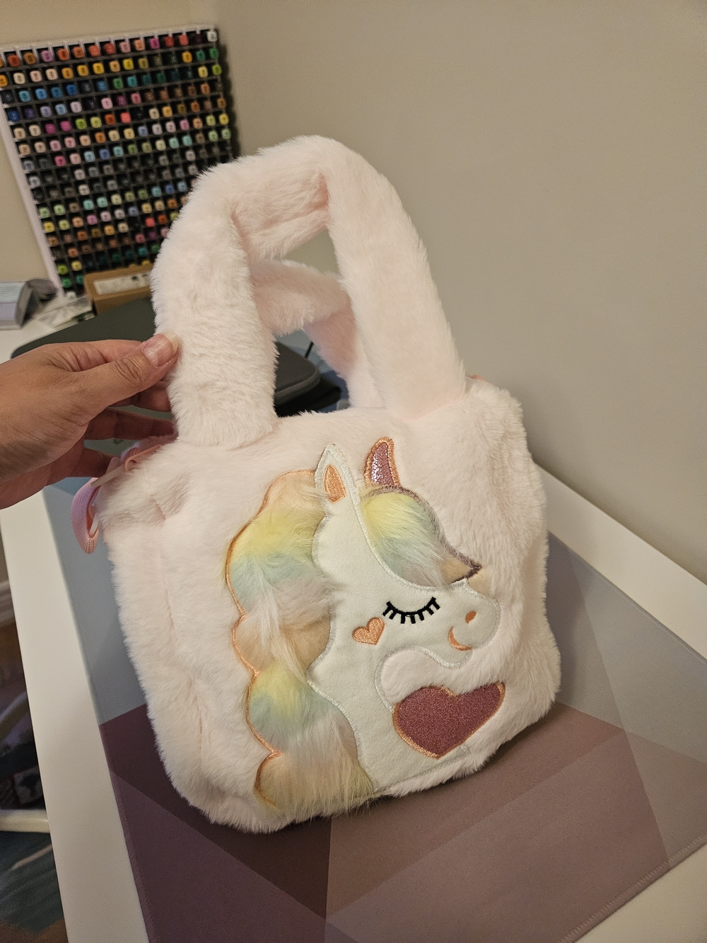Pink Plush Unicorn Crossbody Purse & Tote Bag| NWOT